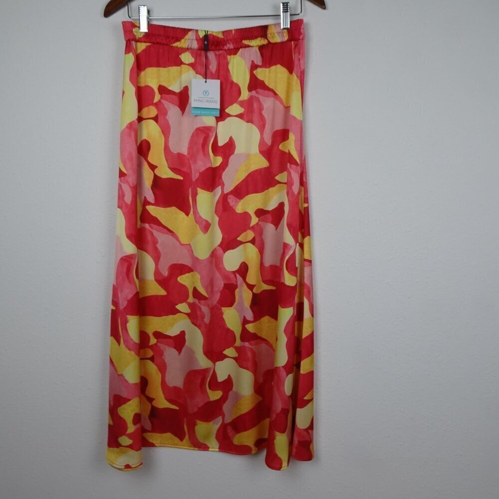 Ming Wang Skirt & Top Set Outfit Women's Size XS Pink Yellow TWO Pieces Colorful - Picture 12 of 16
